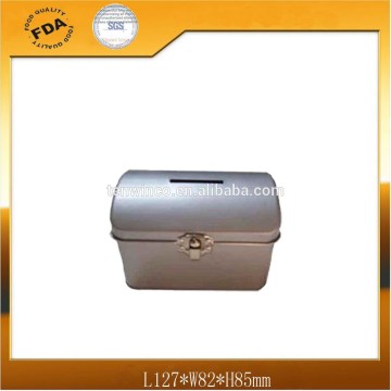 Coin Tin Box with Arch Lid