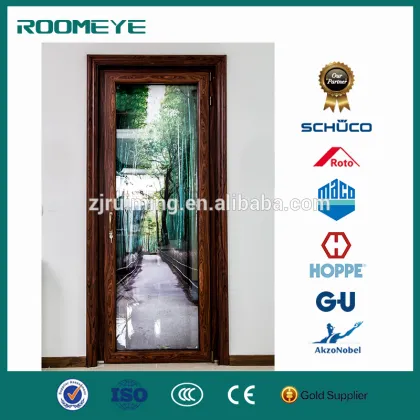 ROOMEYE factory custom solid wooden door, solid wood door, latest design wooden door interior door room door