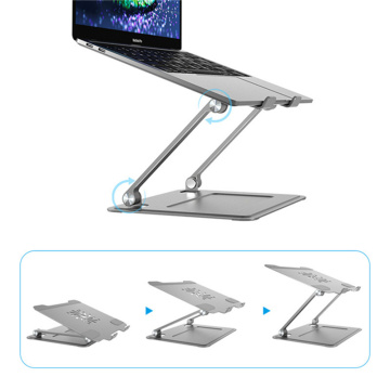 Soporte plateado para computadora portátil Soporte de refrigeración ajustable para computadora portátil