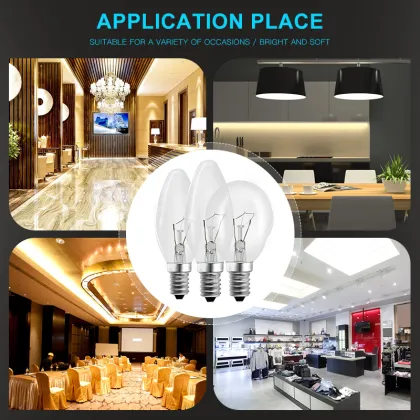 GE Lighting 220V E14 Screw Incandescent Bulbs: 25W, 40W, 60W, C35, G45, Forested Bulb