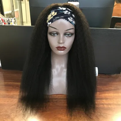 Kinky Straight Headband Human Wigs 100% Human Hair ,Easy Wear Wholesale Wigs,Remy Hair Wigs Headband Human Hair