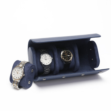 Customized PU leather 3 slots watch roll case