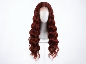 Dark Auburn Body Wave Lace Front Wig Human Hair