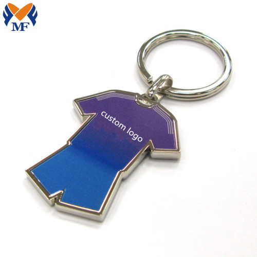 Gift Metal Customized Logo Football Jersey Keychain