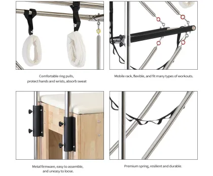 Wooden Home Yoga Equipment: Multi-Functional Studio Cadillac Reformer Bed for Fitness and Body Shaping