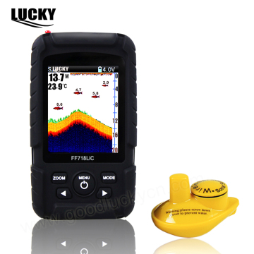 LUCKY Waterpoof Wireless Portable Fish finder 0.6-45M (2-147ft) Sensor 125kHz Sonar Frequency Bottom Contour