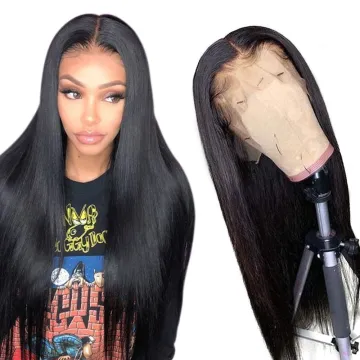 Hd Transparent Lace Frontal Wig Straight Lace Front Human Hair Wigs Straight Lace Front Wig Remy T Part Brazilian Hair