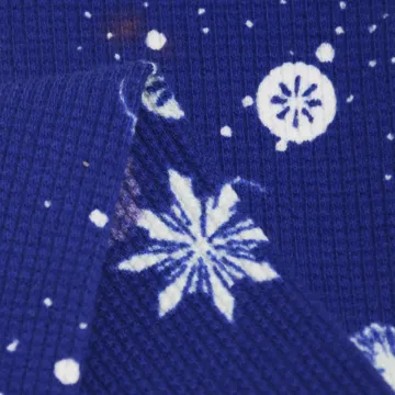knitted printed cotton spandex fabric waffle