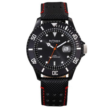 Leather Watch Intimes Brand Plastic Case Size 44mm Japan Movt 50m Waterproof (IT-057L)