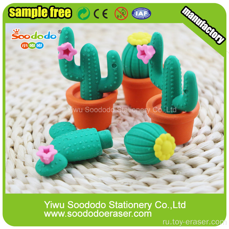 The cactus modelling rubber eraser for home decoration
