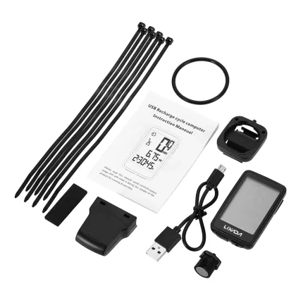 Lixada USB Rechargeable Wireless Bike Cycling Computer with Bicycle Speedometer Odometer Rainproof Bicycle Computer Stopwatch