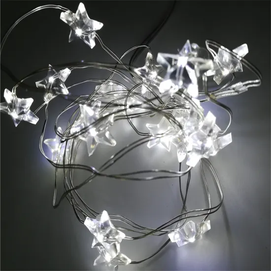 2M 20 LED 2AA Battery Case Star Shape Fairy Copper Wire LED String Light
