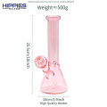 Pink Glass Thick Bottom Beaker Bong