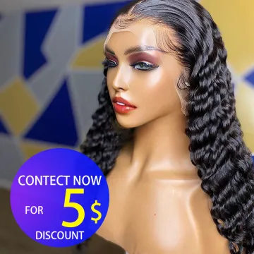 Deep Wave Raw Brazilian Virgin Human Hair Hd Full Lace Front Wig Wholesale Transparent Lace Frontal Wig For Black Women Vendor