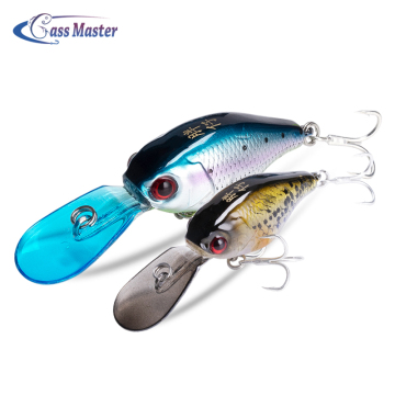 50mm/5g Crank Fishing Lures: Hard Crankbait Slow Sinking Swim Bait with VMC Hooks