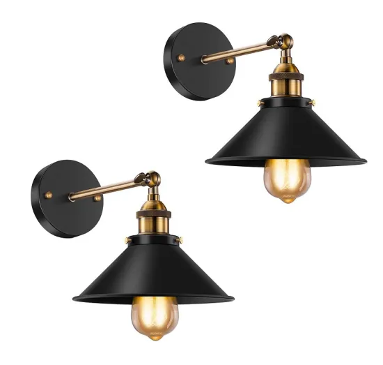 Black Gold Nordic Vintage LED Ceiling Lamps - Wholesale Retro Indoor Wall Lamps