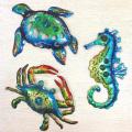 Sea Turtle Crab Seahorse, Beach Themed Decoration