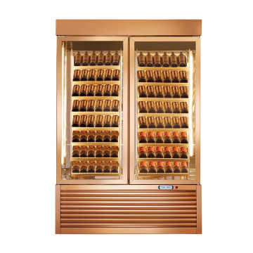 Horizontal Wine Bottle Cooler Chiller Stainless Steel Red Wine Cooler Cabinet Refrigerator Freestanding For Bottle