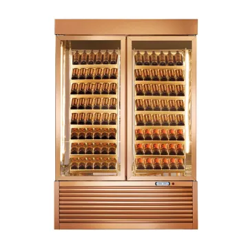Horizontal Wine Bottle Cooler Chiller Stainless Steel Red Wine Cooler Cabinet Refrigerator Freestanding For Bottle