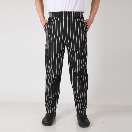 Yarn-dyed stripe or checker chef pants