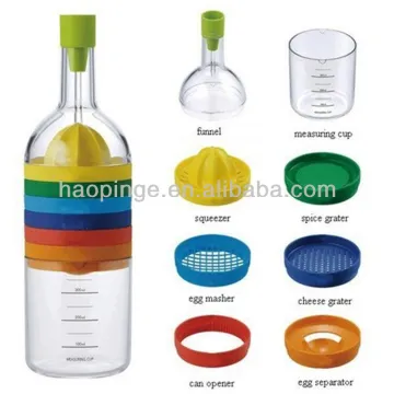 8 in 1 plastic bottle multi-function kitchen tools set
