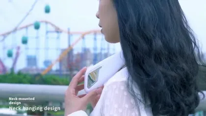 Wearable Personal Cooler with Multi-Speed and Leafless Safety Fan