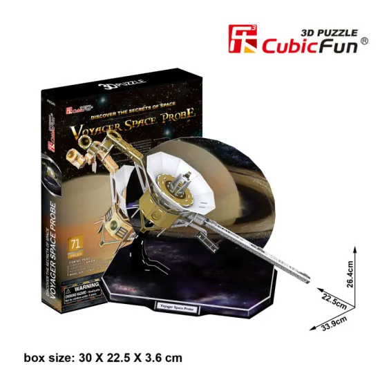 Cubicfun Educational Toys 3D paper model with Voyager Space Probe Design