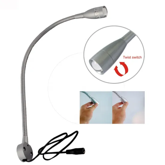 Flexible Snake LED Reading Lamp for Bed or Head