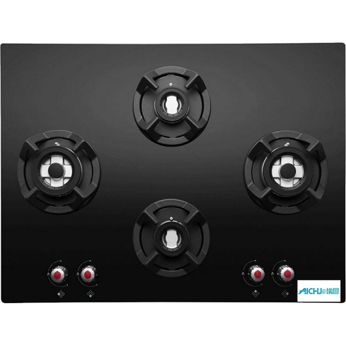 Classic Black Glass Built-in Hob 4 Burner