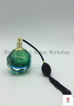 Green Perfume Bottle Glass Sculpture