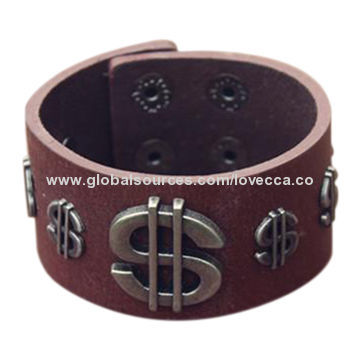 Wholesale real leather bracelets, very fashionable style