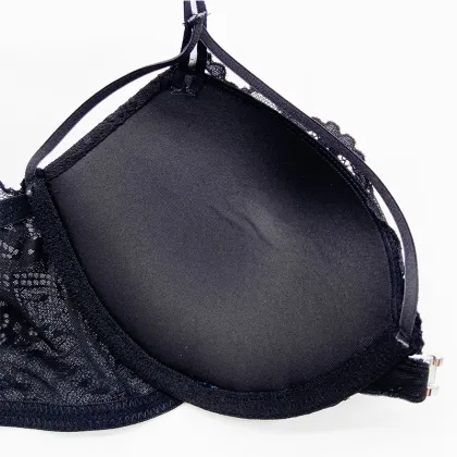 Beauty back front closure lace bra brief set