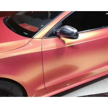 High Polymeric Coral Pink Metallic Color Shifting Vinyl