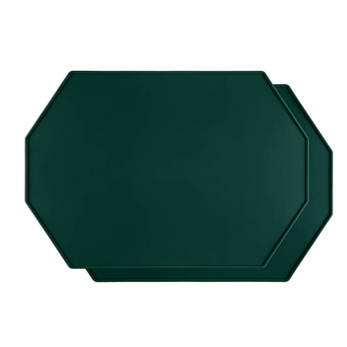 Aangepaste octagon siliconen placemat met verhoogde randen