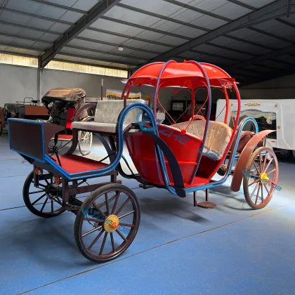 Metal Princess Pumpkin Horse Cart Cinderella Carriage