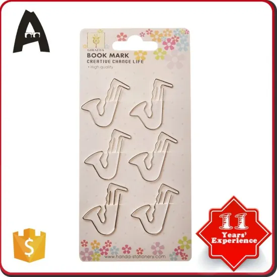 Professional manufacture factory supply bow shape paper clips