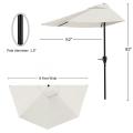 Outerlead 9 Foot Half Round Outdoor Patio Umbrella