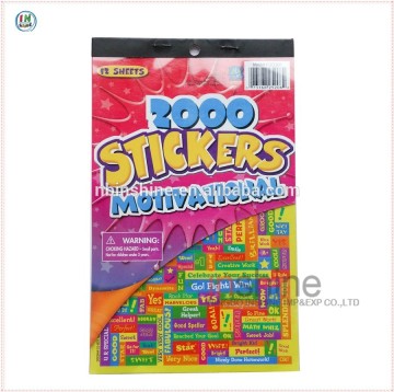 Good quality custom sticker book , adhesive stickers , paper sticker