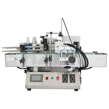 Transparent Adhesive Sticker Labeling Machine for Jars and Cans - HZPK TRLM-120B Tabletop Round Bottle Labeler