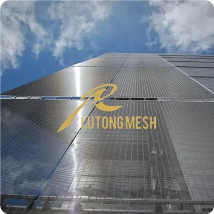 Architectural metal curtain wall mesh for facade cladding