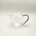 термостойкая прозрачная стеклянная чашка для чая с ручкой