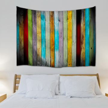 Vintage Planks Tapestry Wall Hanging Colorful Vertical Striped Wooden Board Wall Tapestry for Livingroom Bedroom Dorm Home Decor