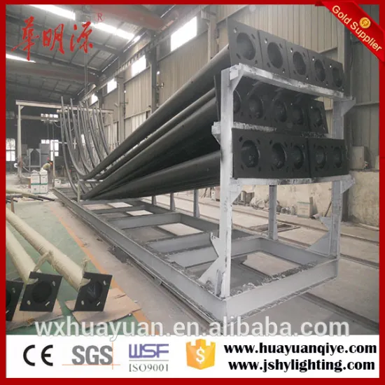 Street single curved arm light pole parts
