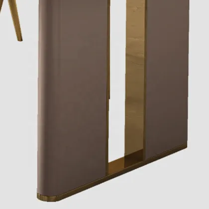 Stainless Steel Base Marble Top Induction Cooker Dining Table