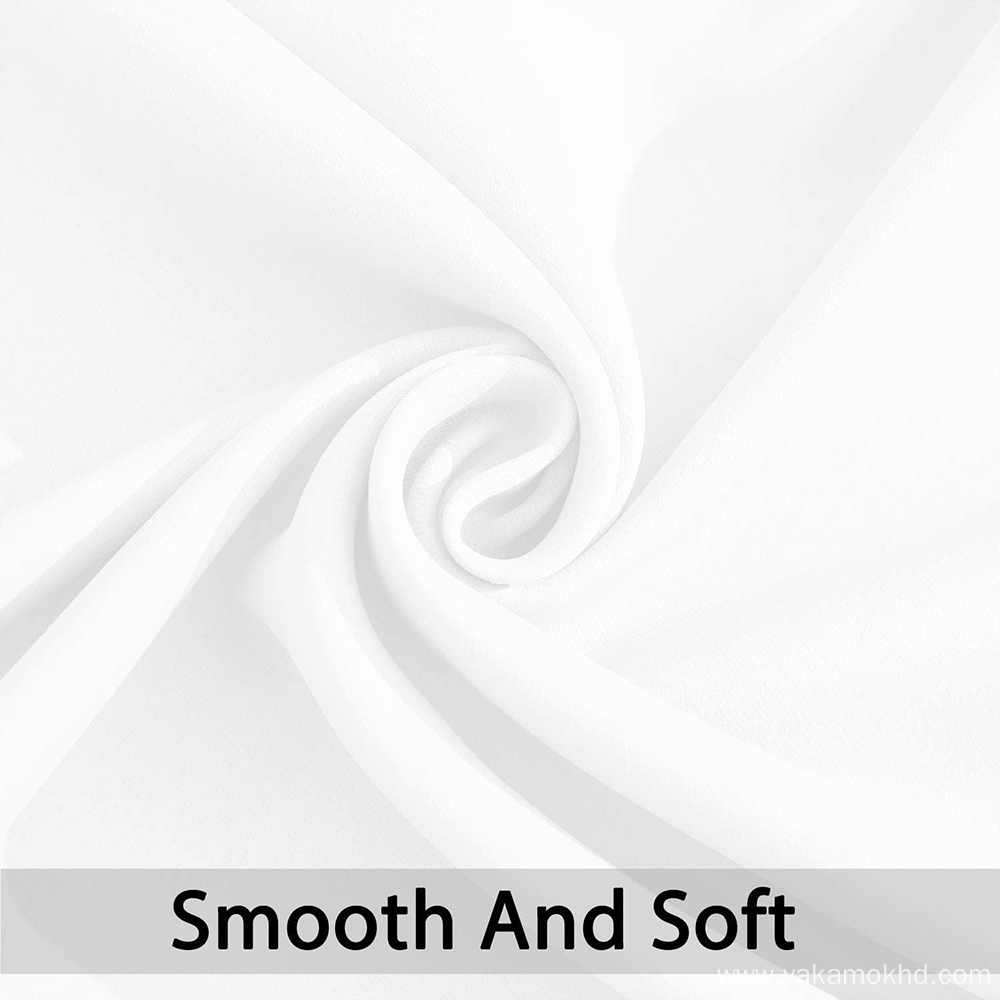 Pure White Blackout Curtains 63 Inch Long