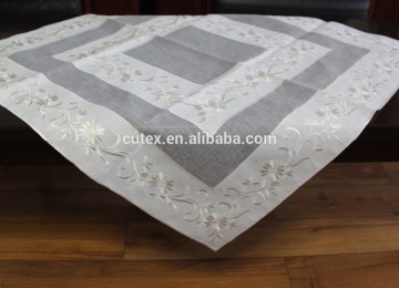 Embroidered Linen Tablecloth