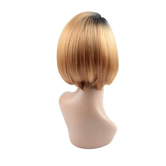 Lsy hair factory wholesale sexy ombre color 1b/613 blonde topper piece wigs for woman