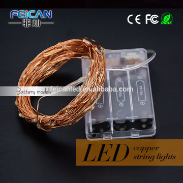 3AA 1.5v*3 waterproof battery operated christmas led mini copper wire string lights led copper wire fairy light