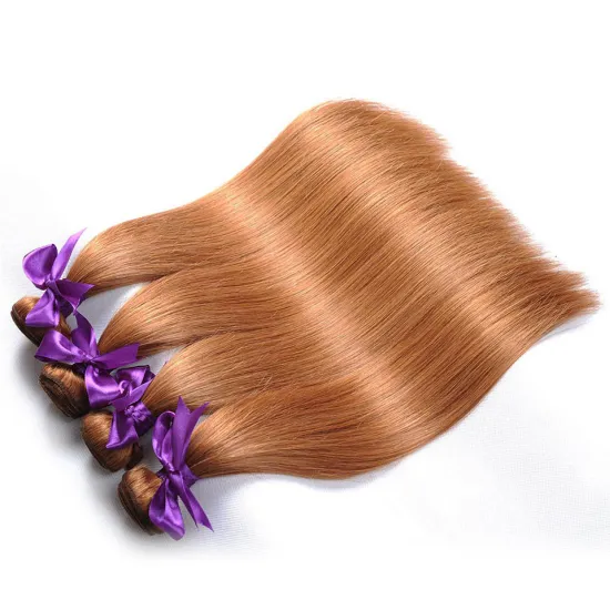 12A Virgin 30# Honey Blonde Human Hair Extension, Raw Unprocessed Virgin Hair Vendors, Wholesale Human Hair Weave Bundles