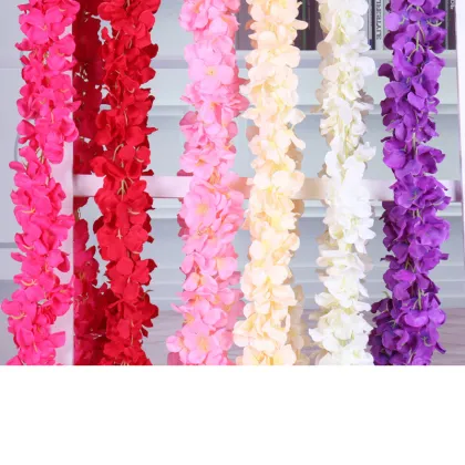 Violet Wisteria Orchid Fake Rattan Wedding Decorations